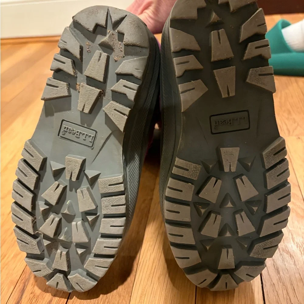 L.L. Bean Kids Purple and Gray Snow Boots